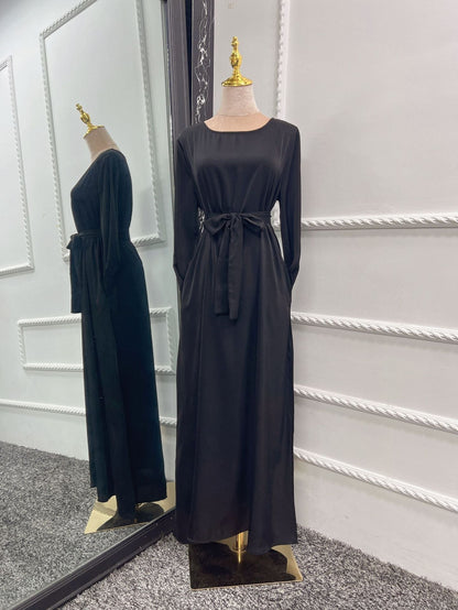 Plain Plus Size Abaya Dress