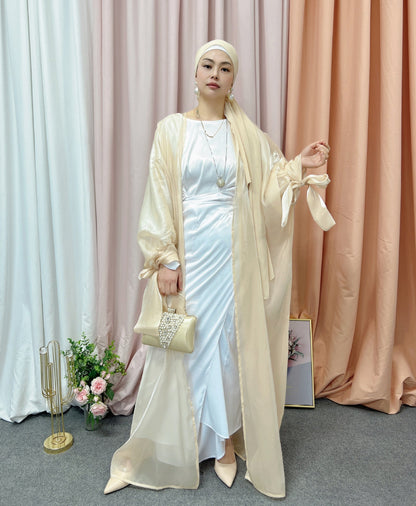 Bubble Sleeve Cardigan Elegant Robe