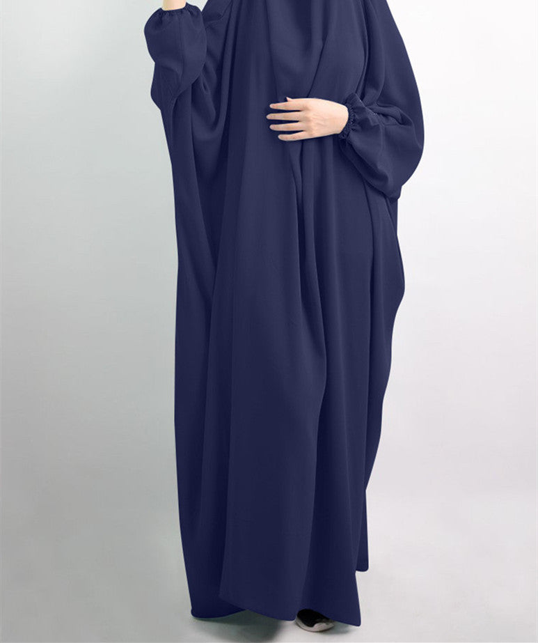 Plain White Hajj Abaya Prayer Dress Jilbab