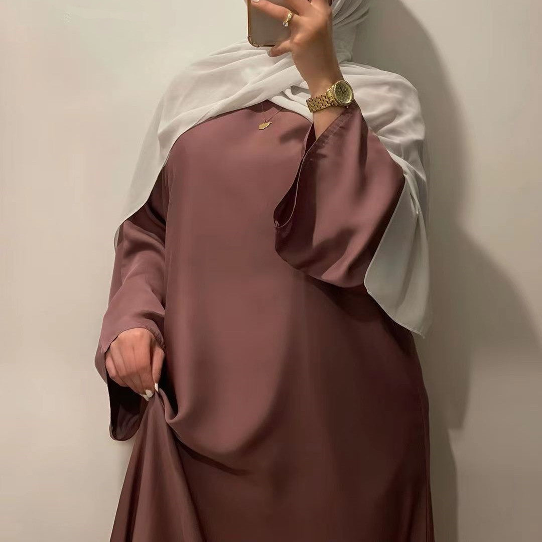 Plain Plus Size Abaya Dress