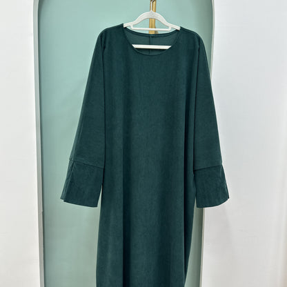 Women's Solid Color Long-Sleeved Dress