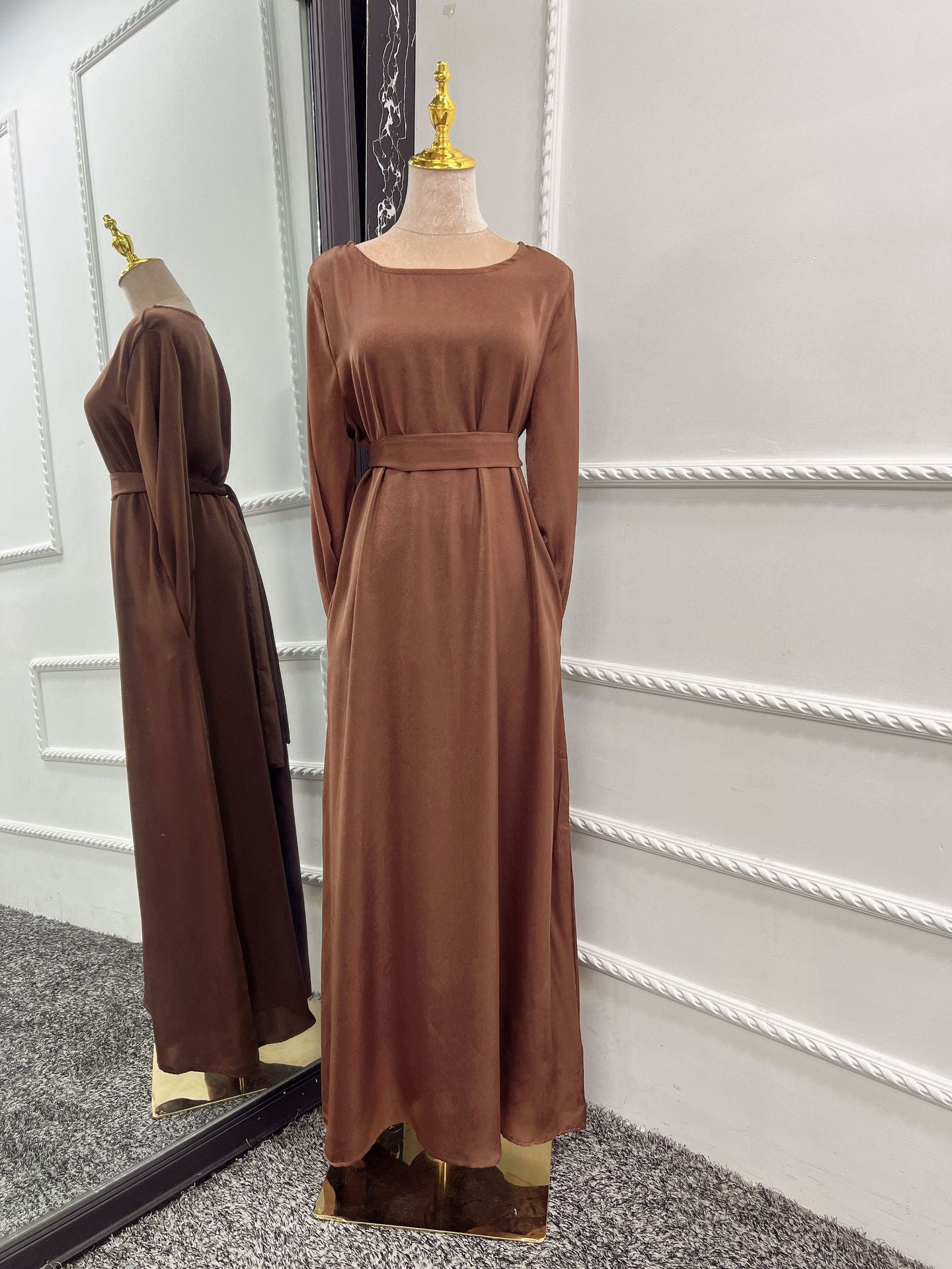 Plain Plus Size Abaya Dress