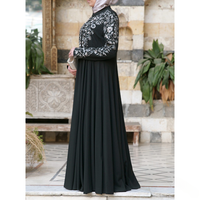 Modest Style Print Abaya Design Dress