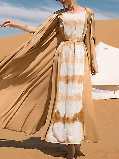 Sequin Print Dress Two-Piece Sets