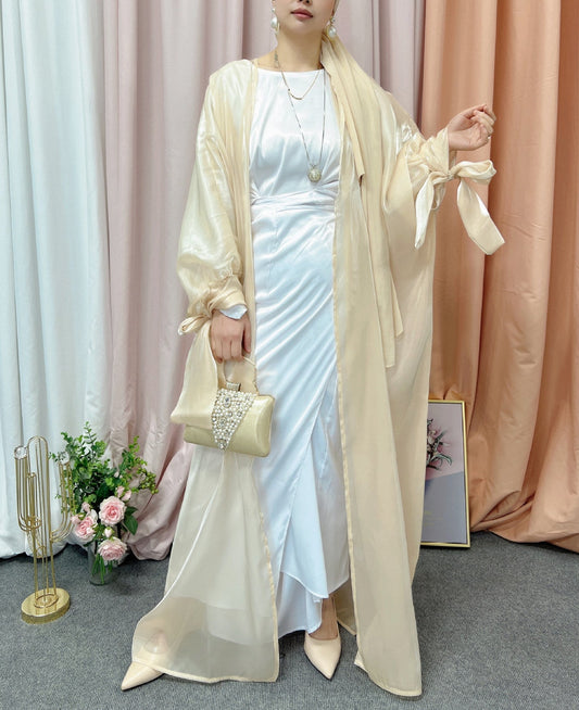 Bubble Sleeve Cardigan Elegant Robe