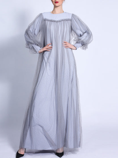 A-line Lantern Sleeve Dress