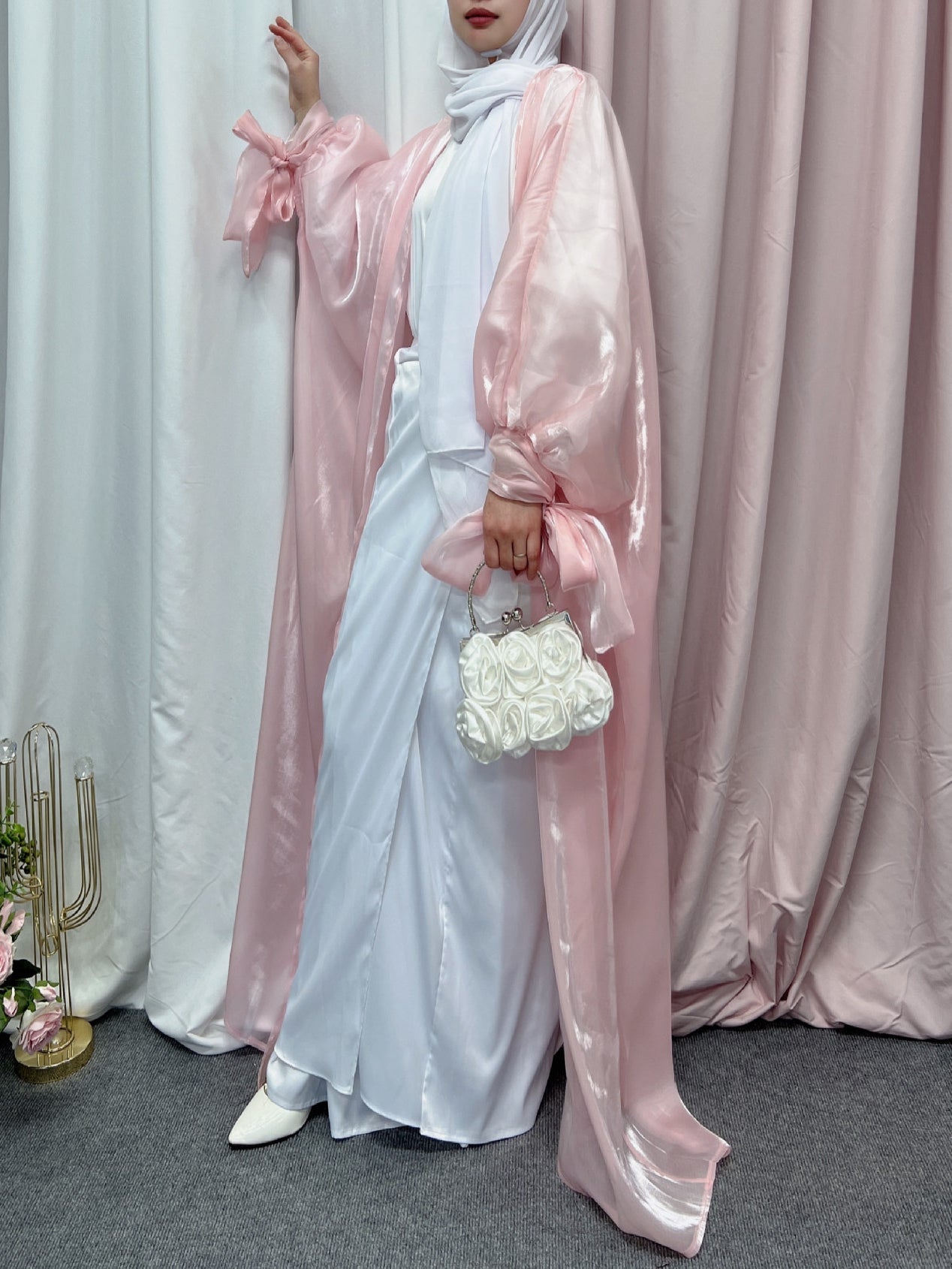 Bubble Sleeve Cardigan Elegant Robe